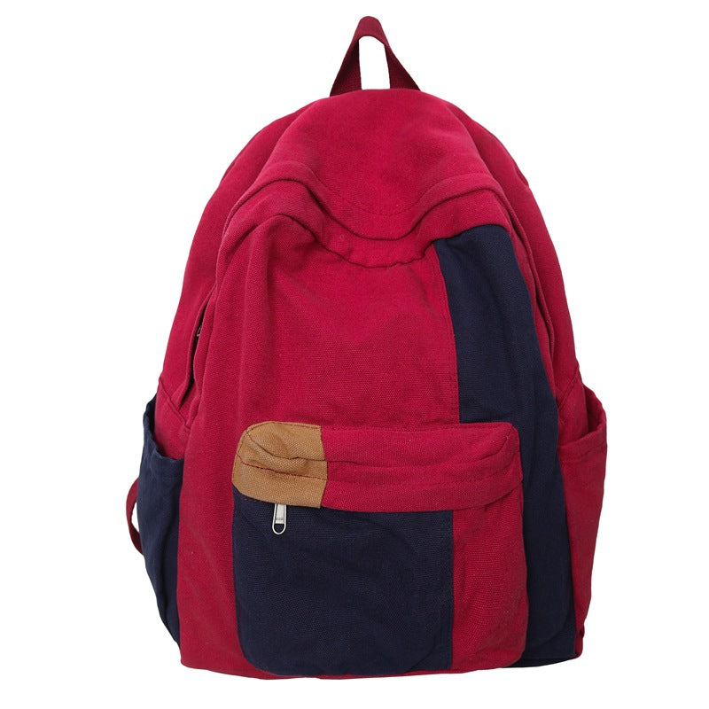 Women's Mori Canvas Female Contrast Color Camp Backpacks