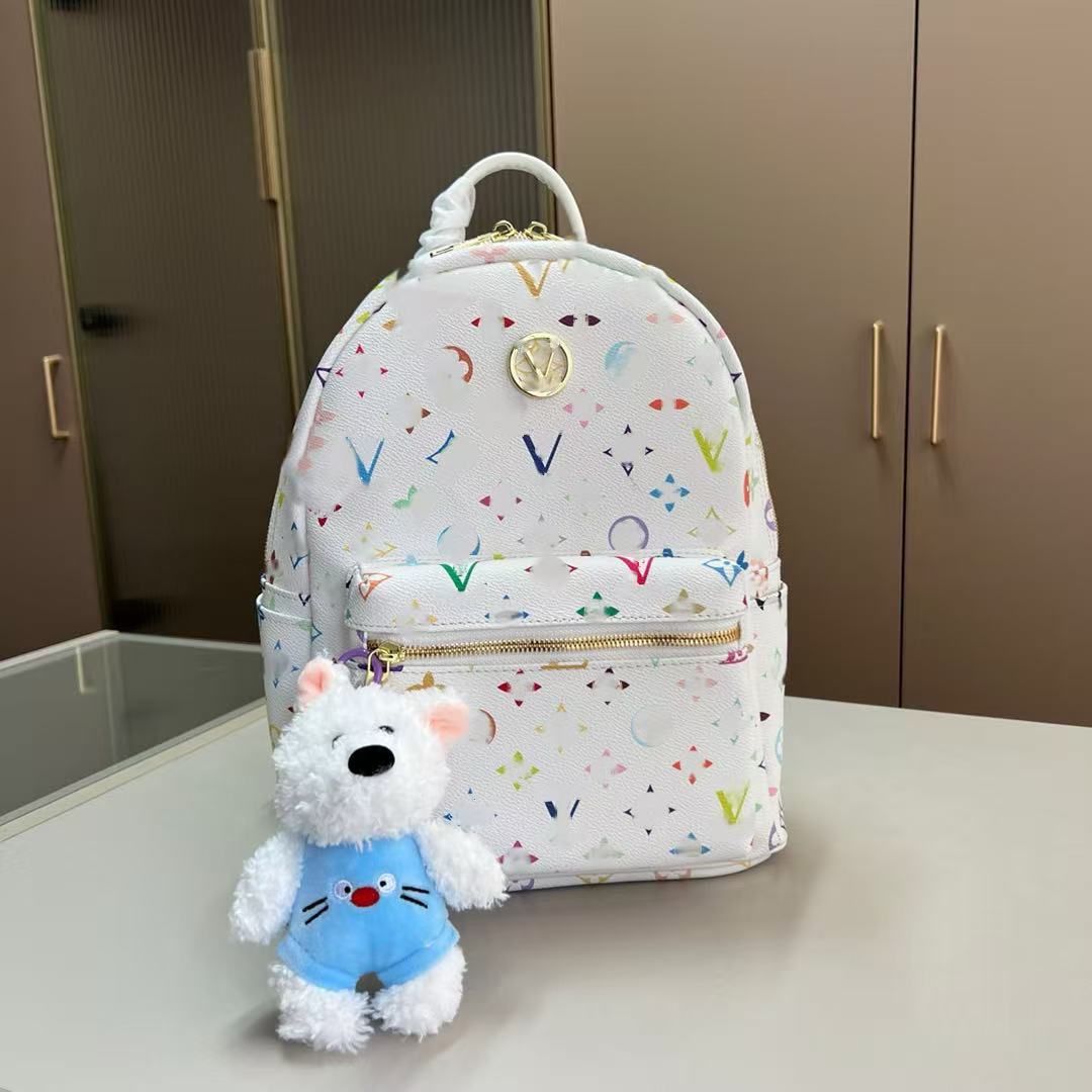 Women's High-grade Fashion Color Contrast Large Backpacks