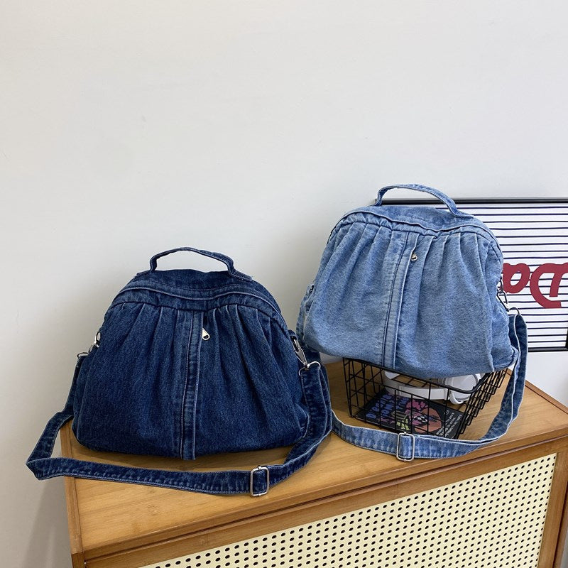 Pretty Women's Fashion Wash Denim College Backpacks