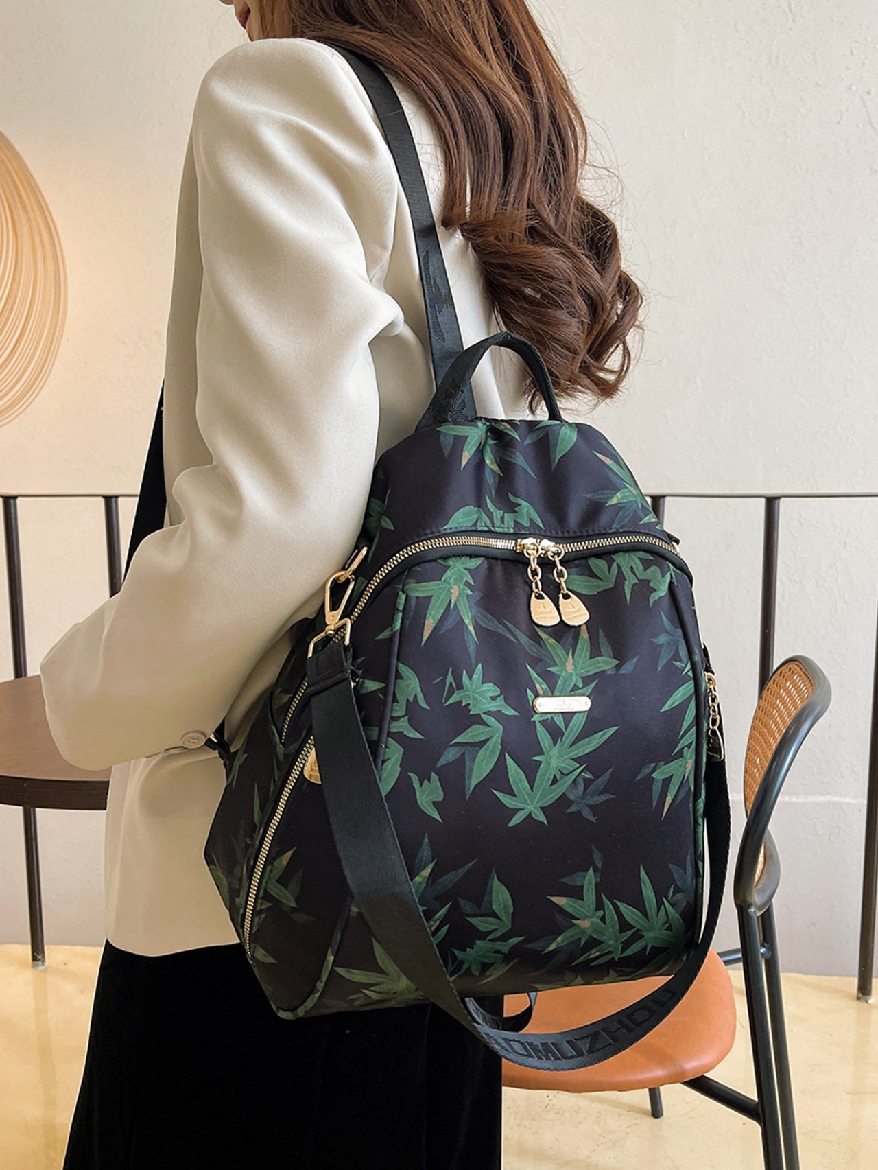 Women's National Style Bamboo Leaf Light Luxury Ethnic Fashion Leisure Backpack