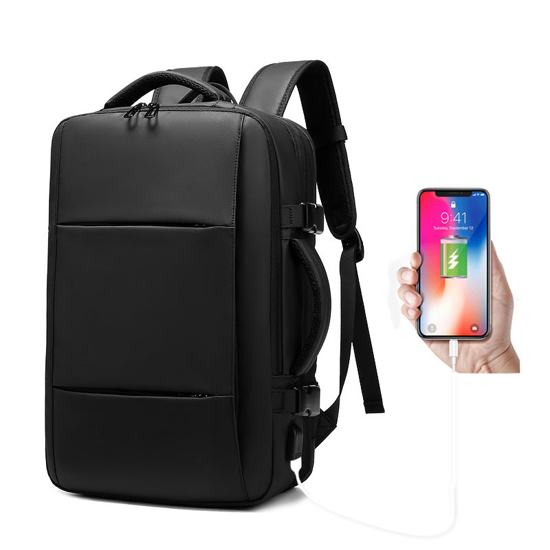 Men's Fashion Computer College Waterproof Scalable Business Backpack