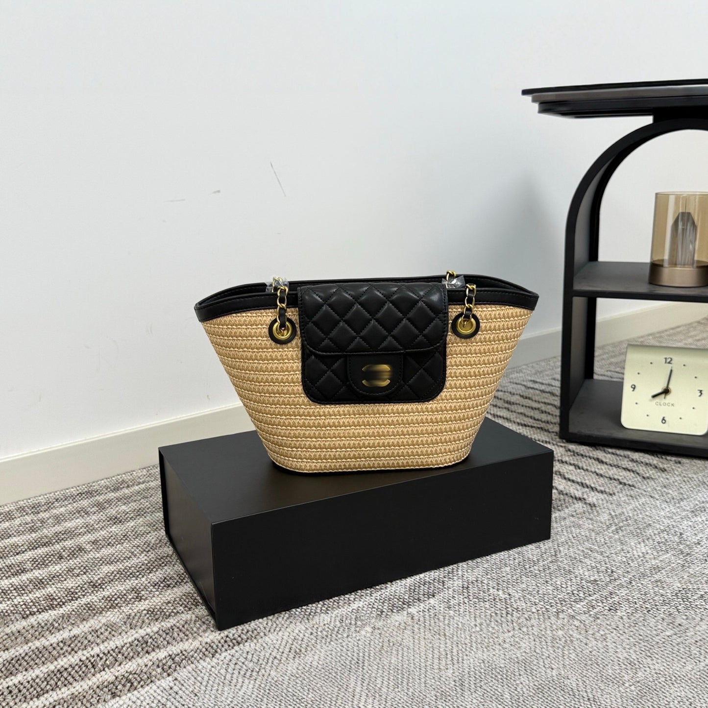 Large Capacity Summer Woven Raffia Straw Women's Shoulder Bag