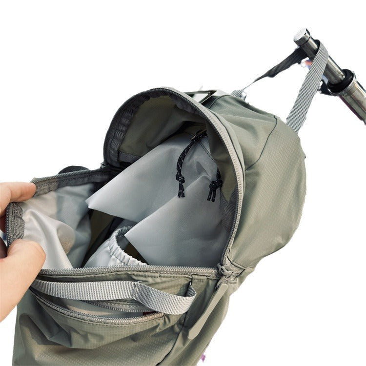 Women's & Men's Flat Lightweight Nylon Hiking Leisure Backpack