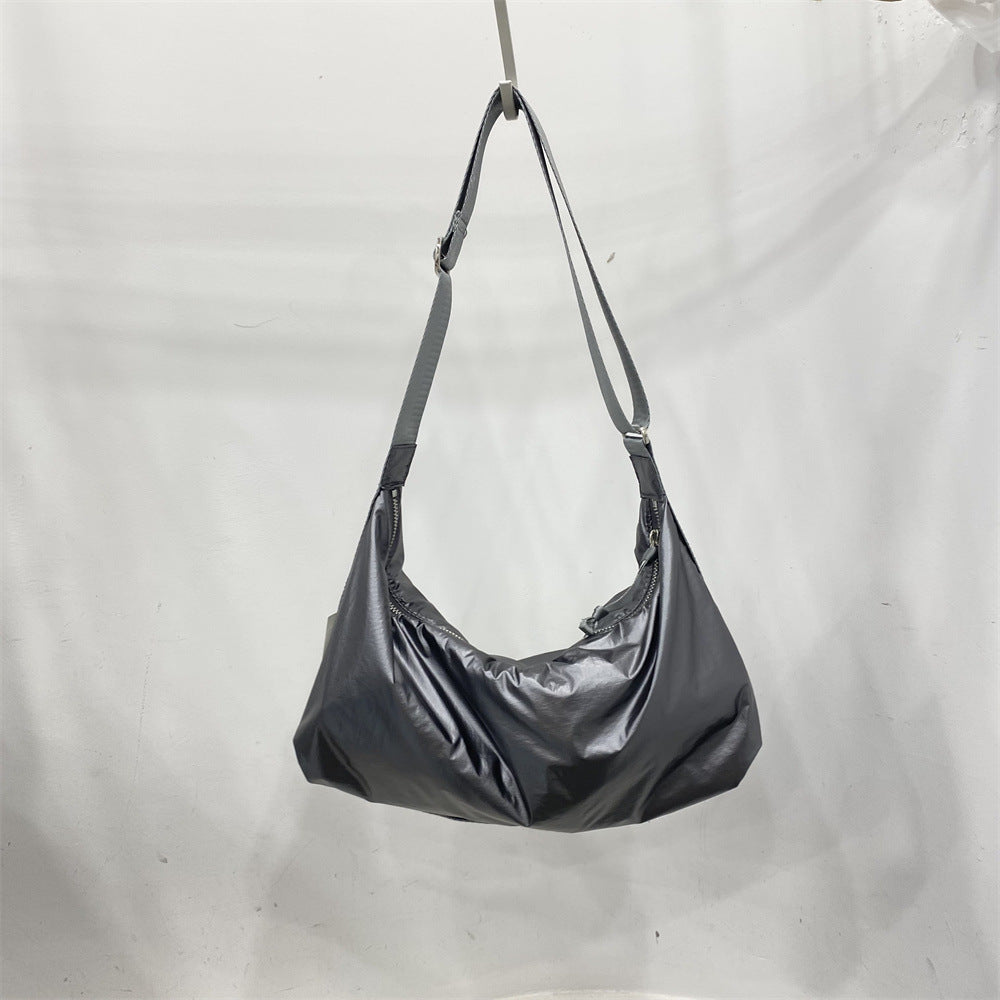 Women's Retro Textured Elegant Lightweight Satin Western Style Niche Soft Women's Shoulder Bag