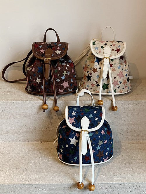Women's High-grade Pattern Korean Style Design Fashion Backpacks