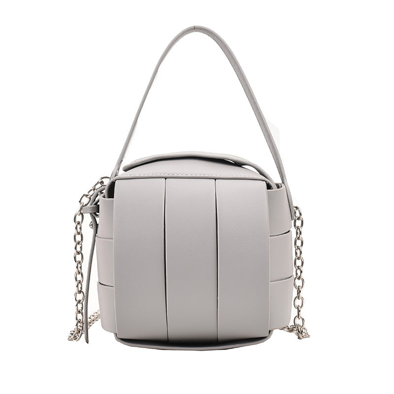Women's Female Contrast Color Personality Commuter Simple Woven Women's Messenger Bag
