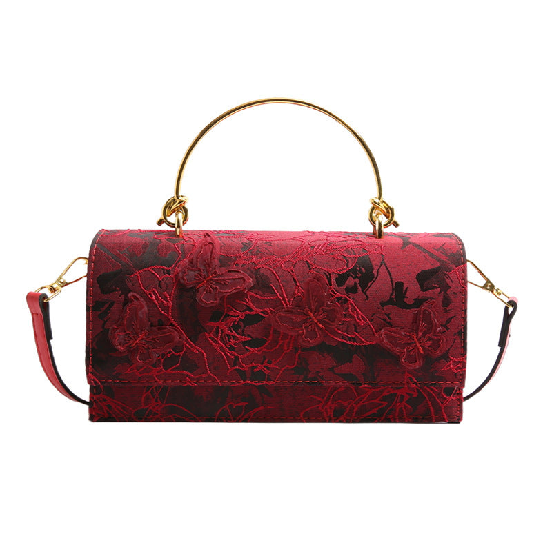 Women's Mori Sweet Fashion Lace Butterfly Western Style Single Small Square Bags