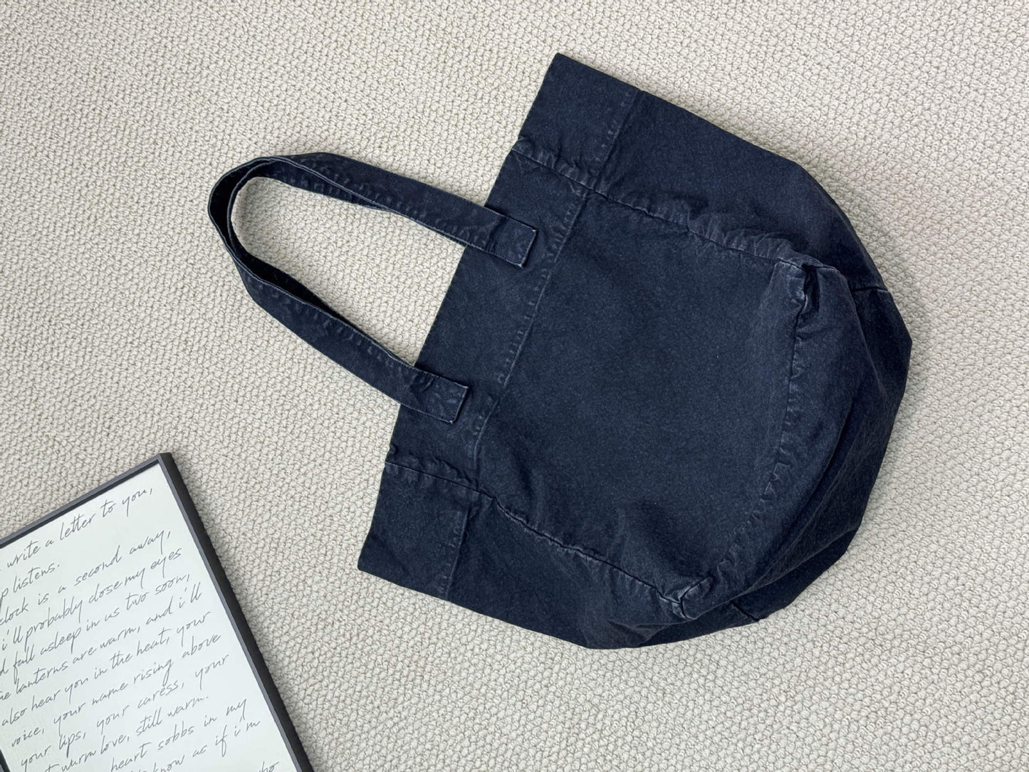 Washed Canvas Denim Large Capacity Texture Commuter Mummy Women's Shoulder Bag