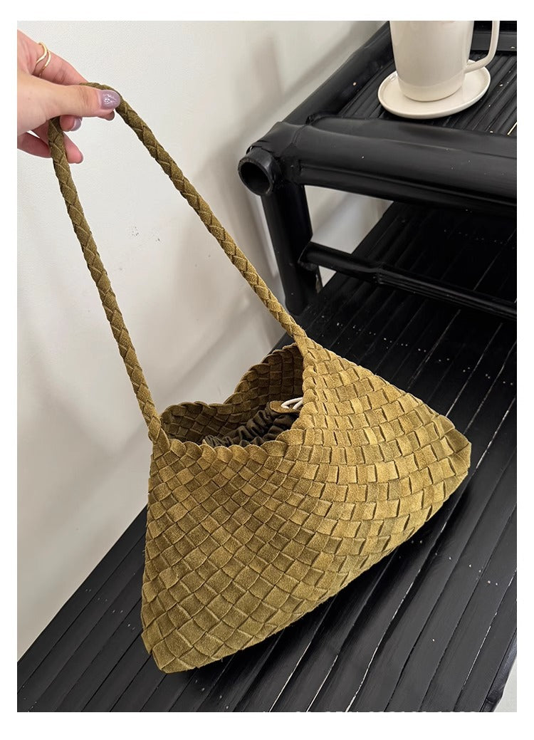 Women's Hand-woven Sailing High-grade Lazy Sense Portable Underarm Bag