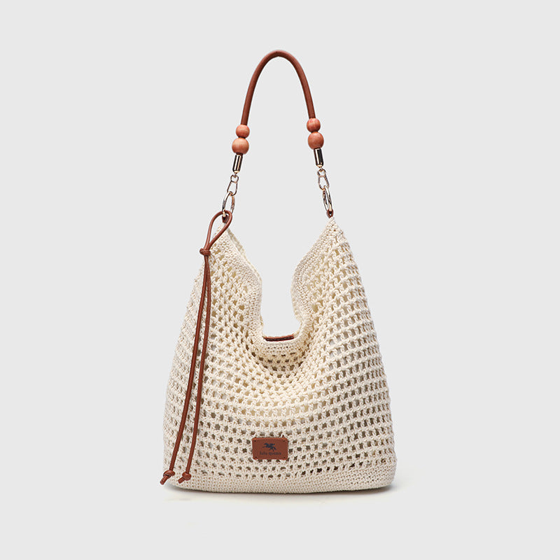 Women's South Wind Woven Lazy Style Large Capacity Commuter Seaside Bags