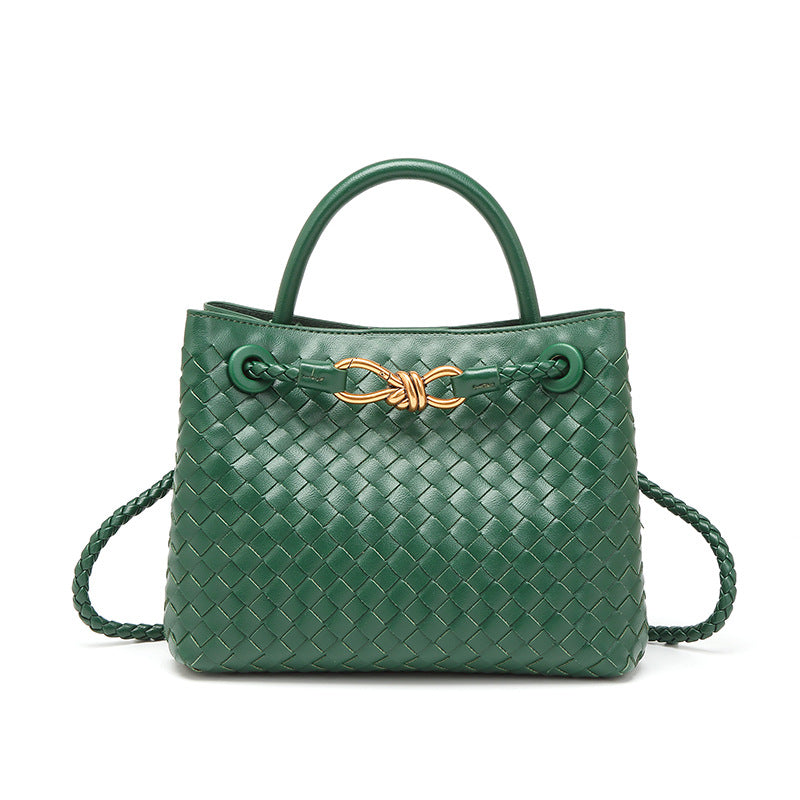 Women's Woven Large Capacity Underarm Retro Matte Bags