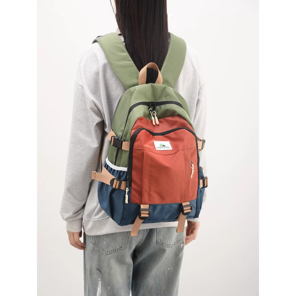 Contrast Color College Commuter Female Hiking Bags