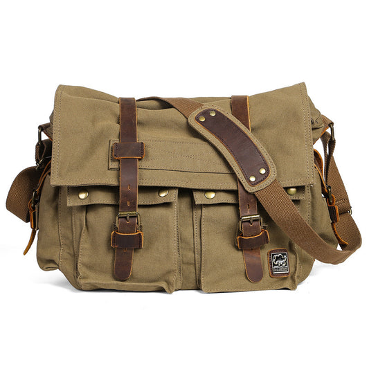 Men's Retro For Postman Fashionable Inch Computer Men's Messenger Bag