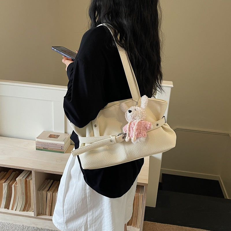 Women's Trendy Niche Commuting Motorcycle Fashion Pleated Underarm Bag