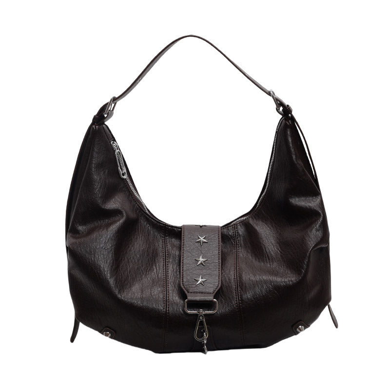 Women's Large Capacity Fashion Retro Niche Dumpling Tote Bag
