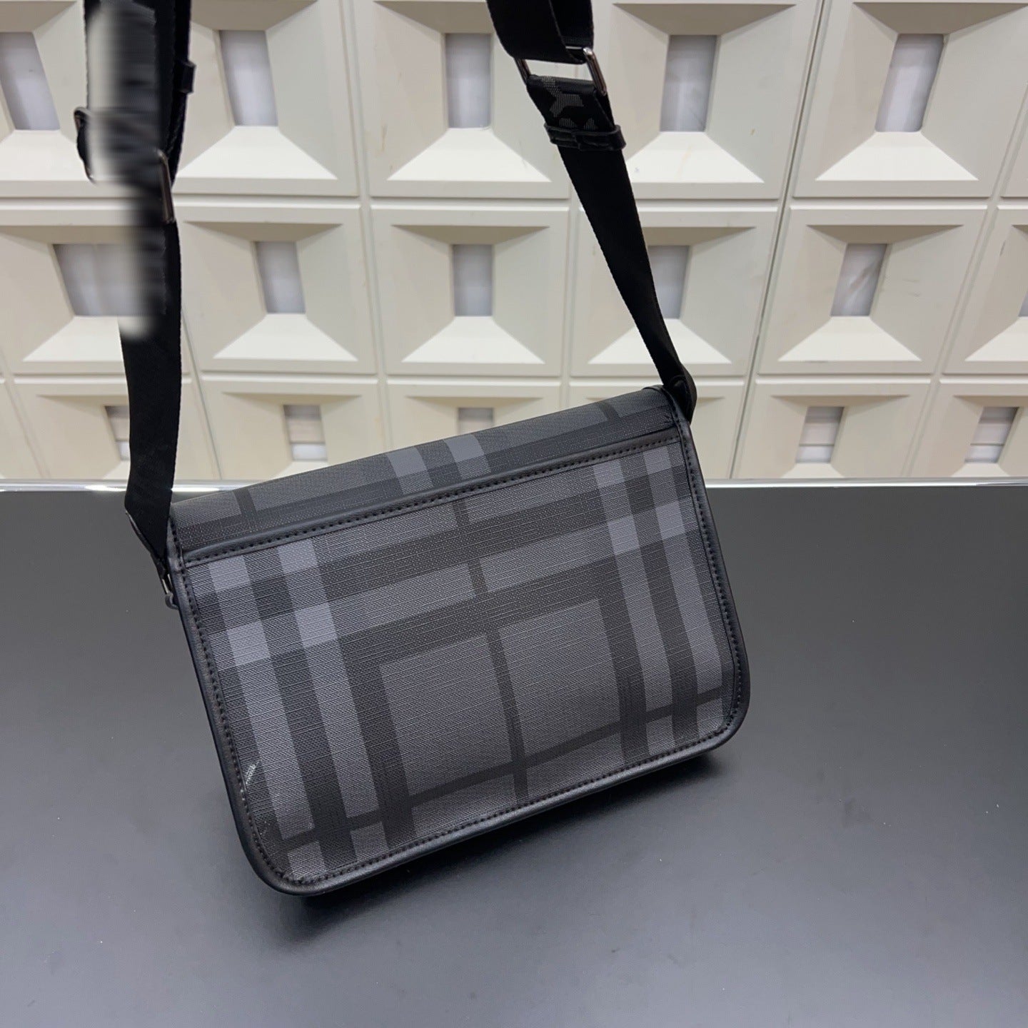 Casual Classic Men's Plaid Business Printed Bags
