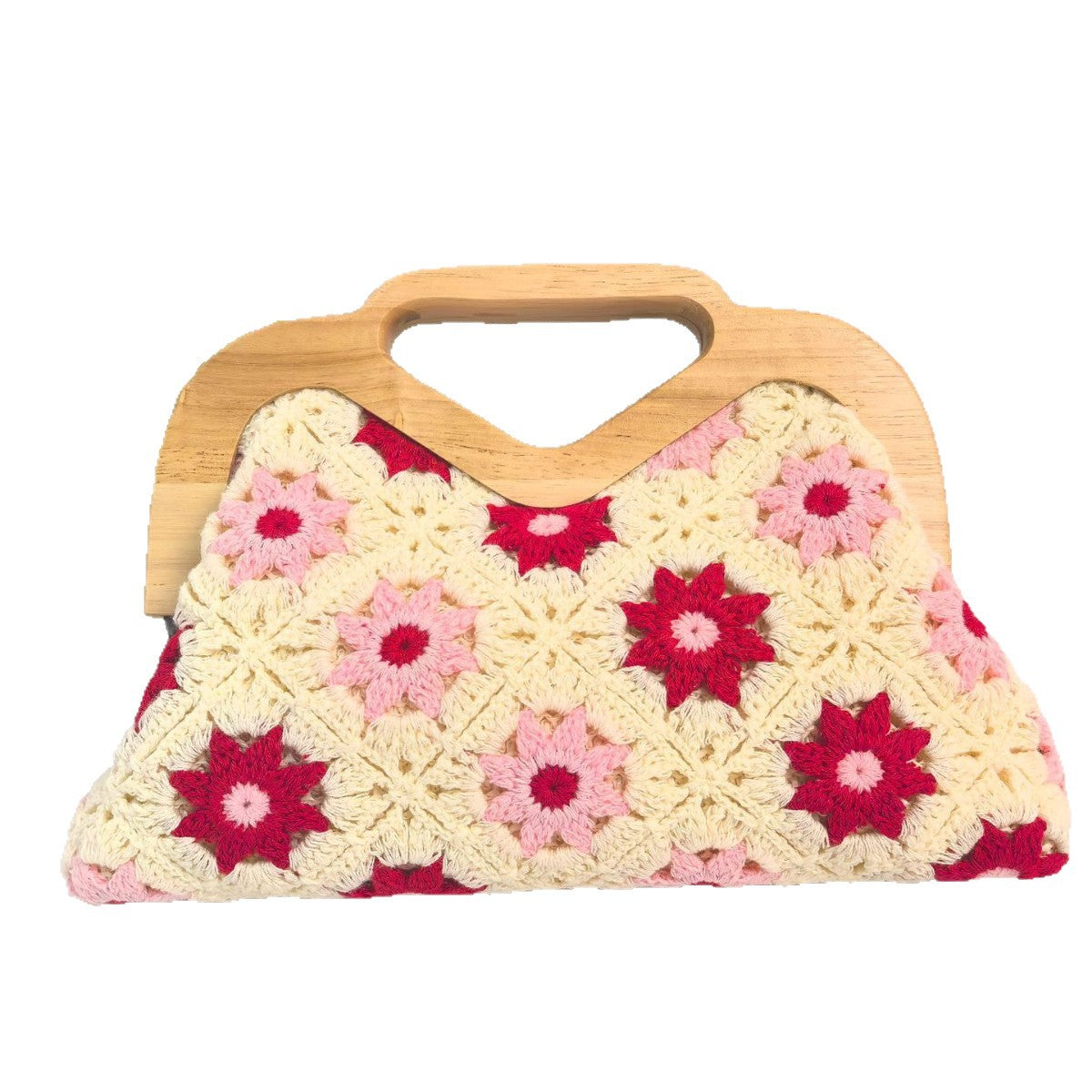 Women's Handmade Cotton Exquisite Pattern Crocheted Hollow Woven Knitted Bags