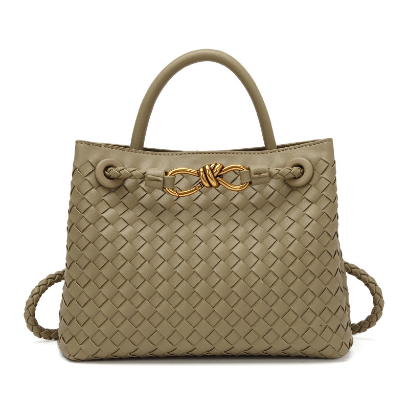 Women's Woven Large Capacity Underarm Retro Matte Bags