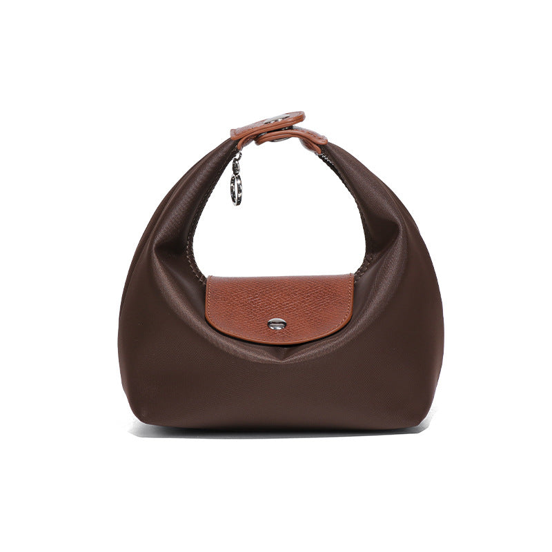 French Style Nylon Hand Carrying Lunch Box Waterproof Scratch Resistant Women's Handbag