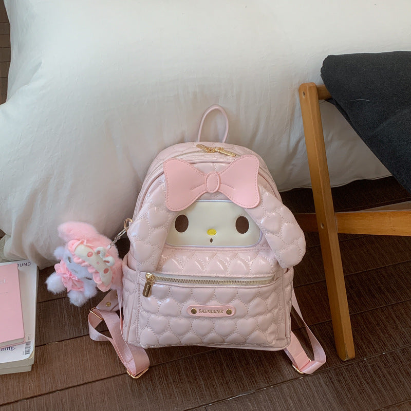 Korean Plaid Clow Large Capacity Checked Women's Backpack