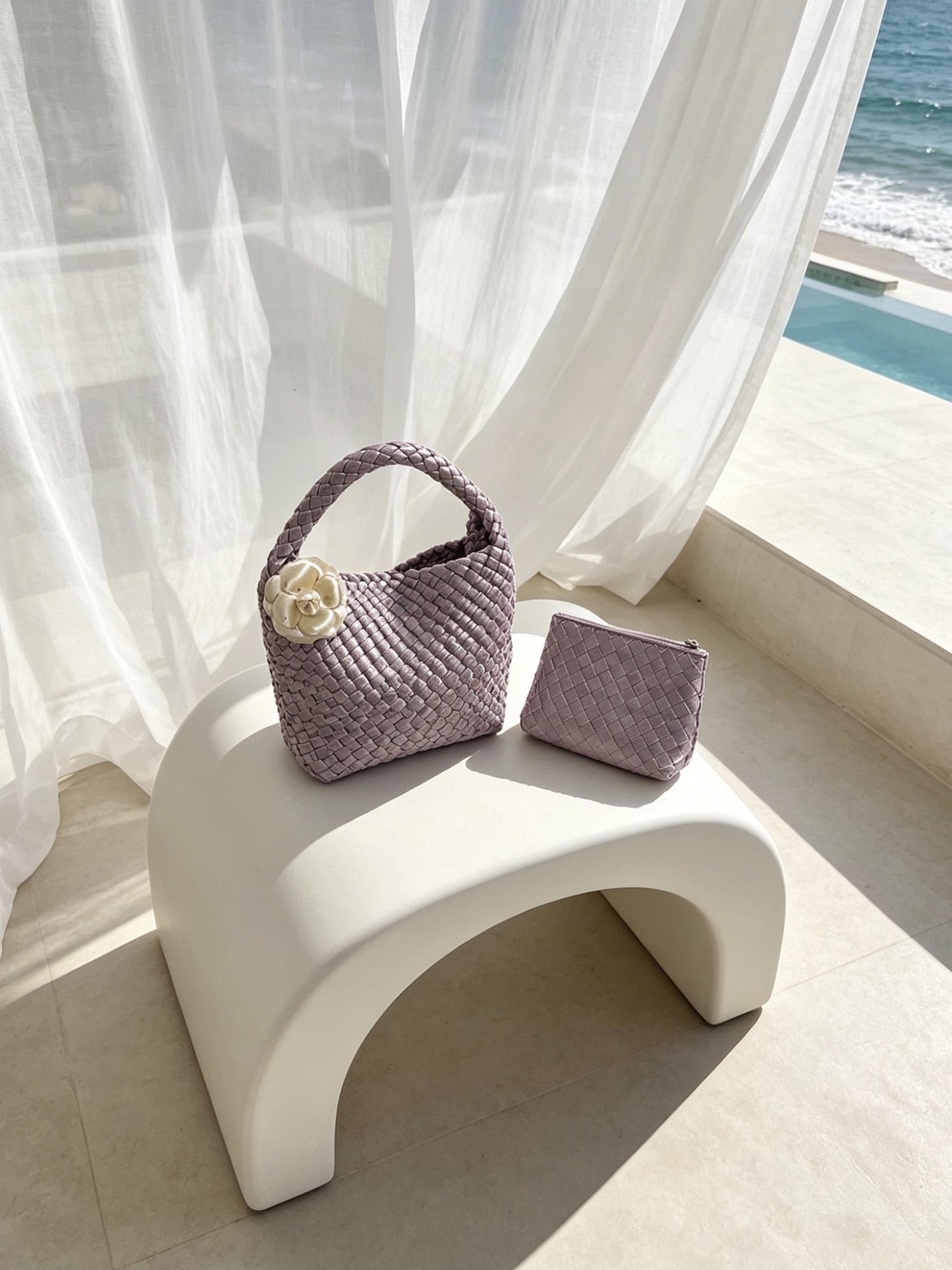 Women's Mermaid Hand-woven High-grade Exquisite Vegetable Basket Bucket Bag