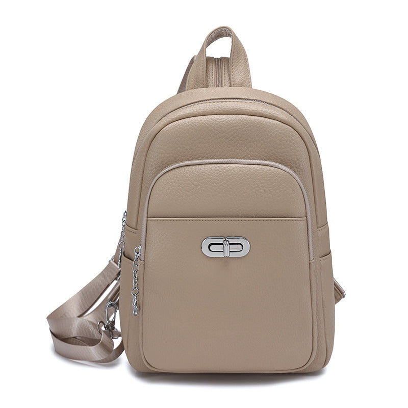 Women's Korean Fashion Solid Color Simple Retro Women's Backpack