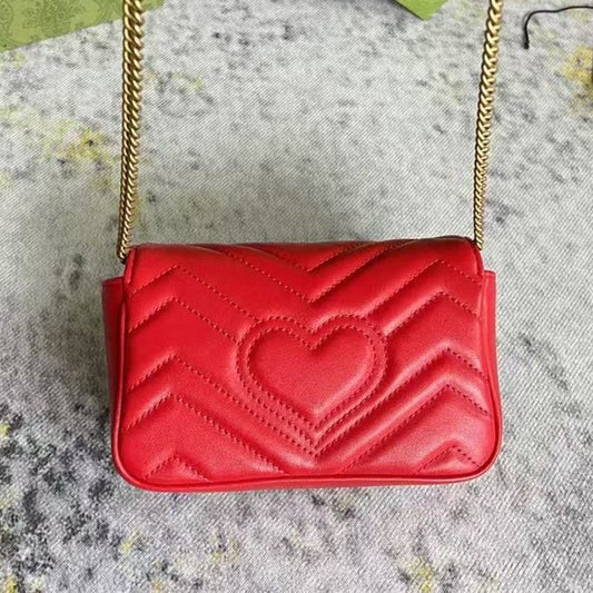 Women's Genuine Leather Chain High-grade Fashion Diamond Women's Shoulder Bag