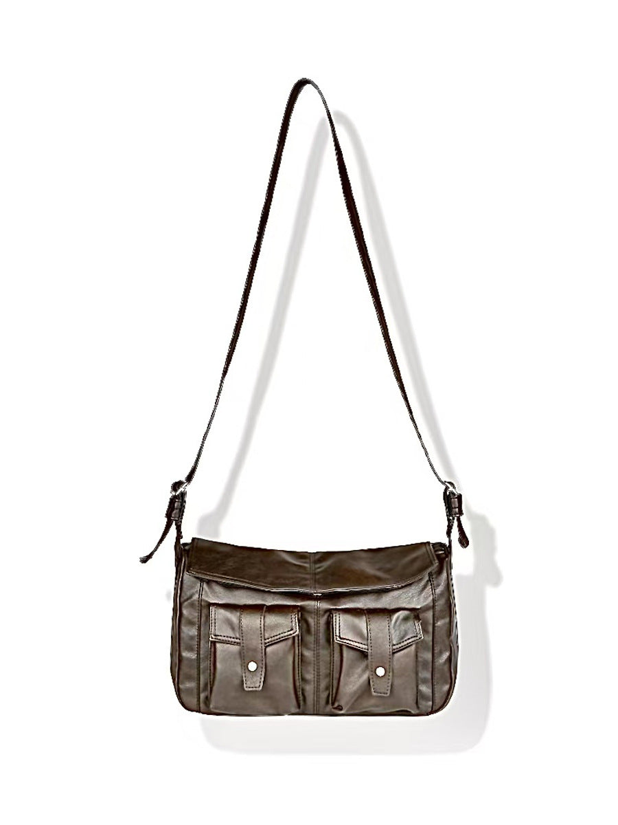 Retro Minority Soft Leather Neutral Street Men's Messenger Bag
