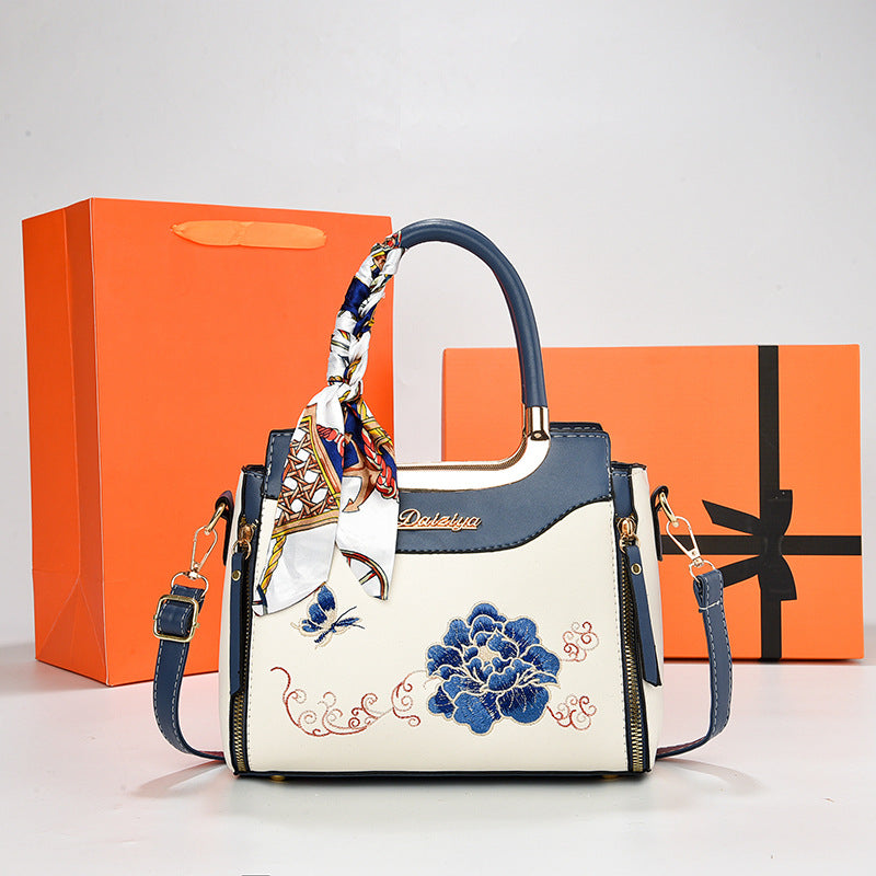 Women's Chinese Style Mother's Day Embroidered Large Bags
