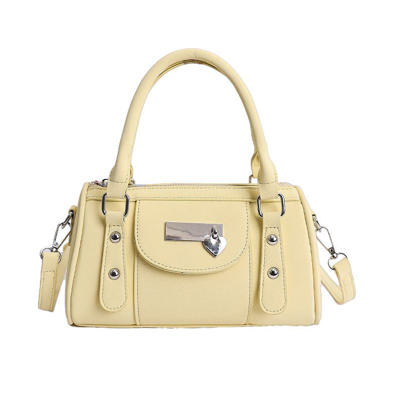 Women's Korean Style Niche Texture Bowling Fashion Solid Women's Shoulder Bag