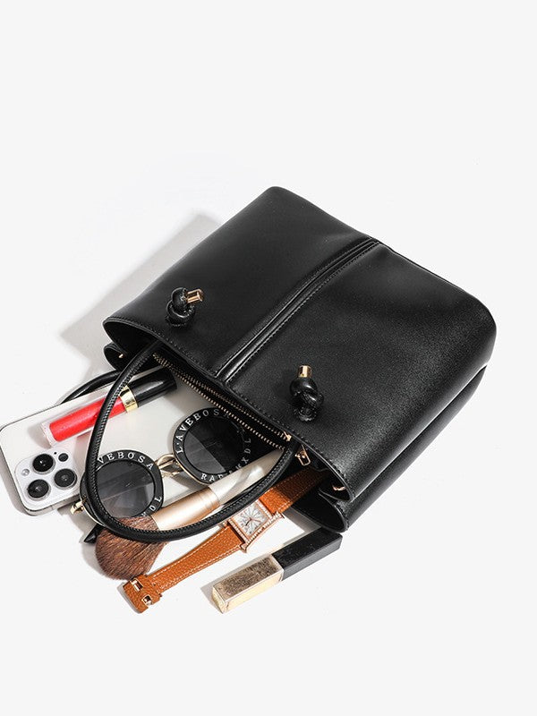Women's Home Fashion Vintage Knotted Large Capacity Handle