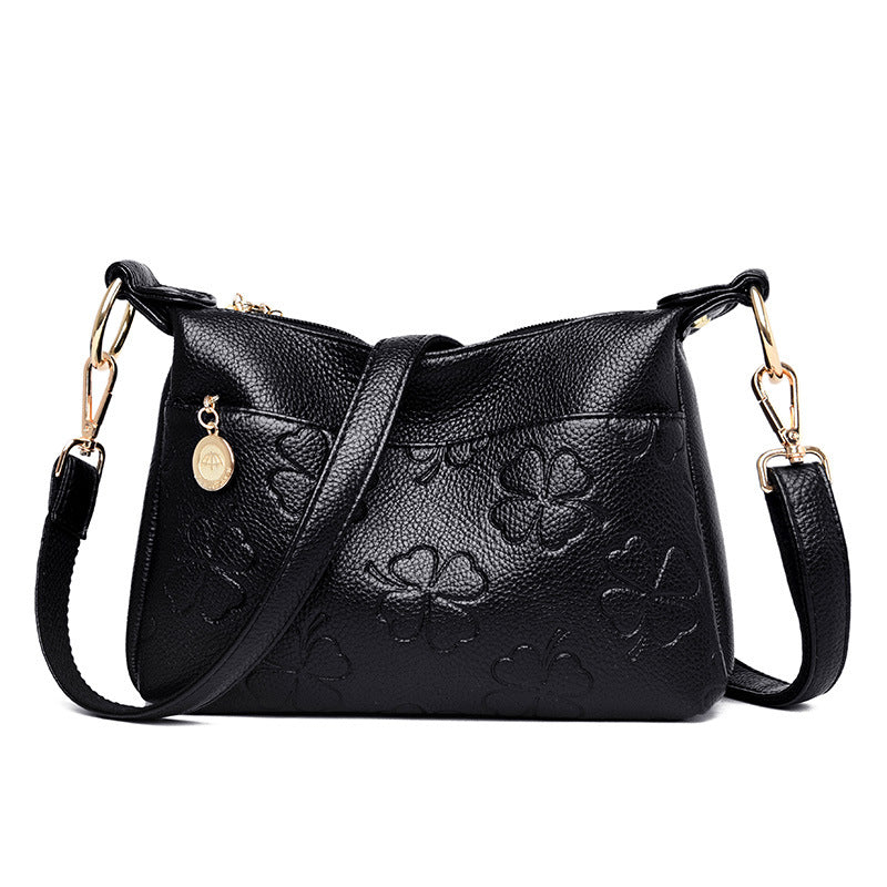Women's Large Capacity Mom Style Soft Leather Women's Shoulder Bag