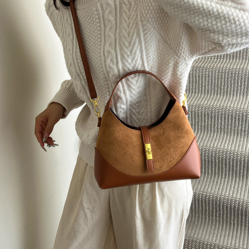 Contrast Color Design Female Dumpling Making Commute Portable Bags