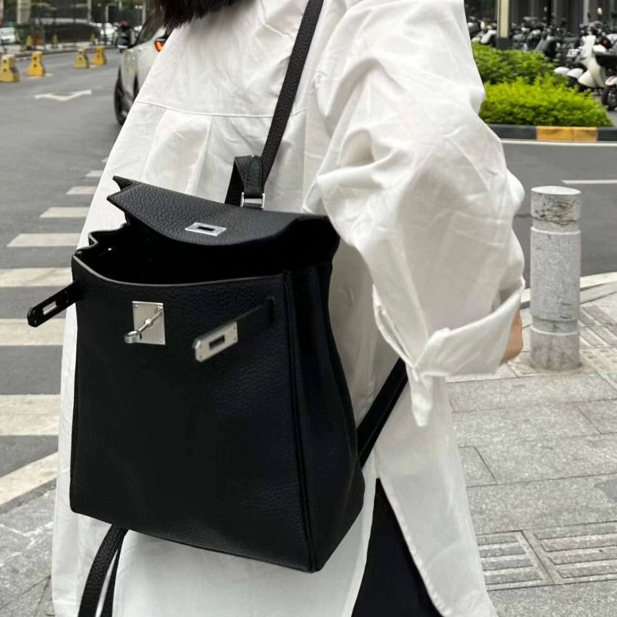 Layer Cowhide Leather Kelly High-grade Versatile Leisure Commute Women's Backpack