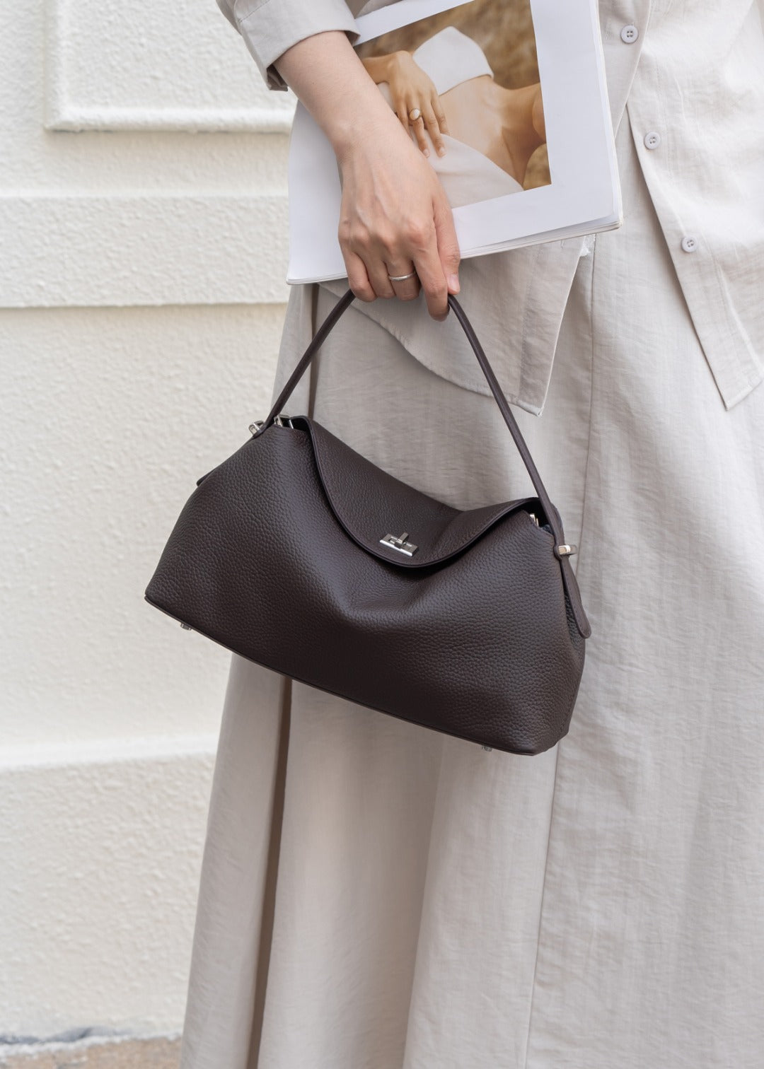 Women's Genuine Leather Simple Large Capacity High-grade First Layer Handbags