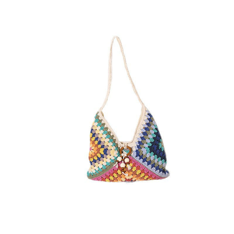 Women's Thread Woven Tassel Straw Vacation Style Beach Bags