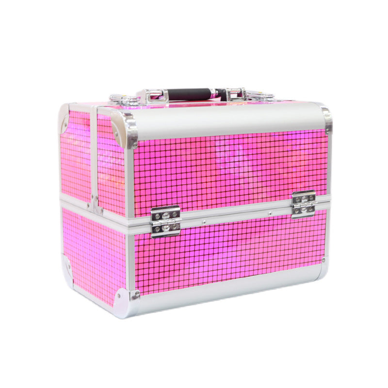 Portable High Sense Makeup Aluminum Alloy Tattoo Nail Manicure Cosmetic Case