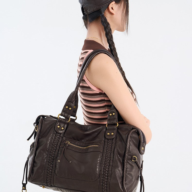 Women's Fashionable Large Capacity Practical Commuter French Style Bags
