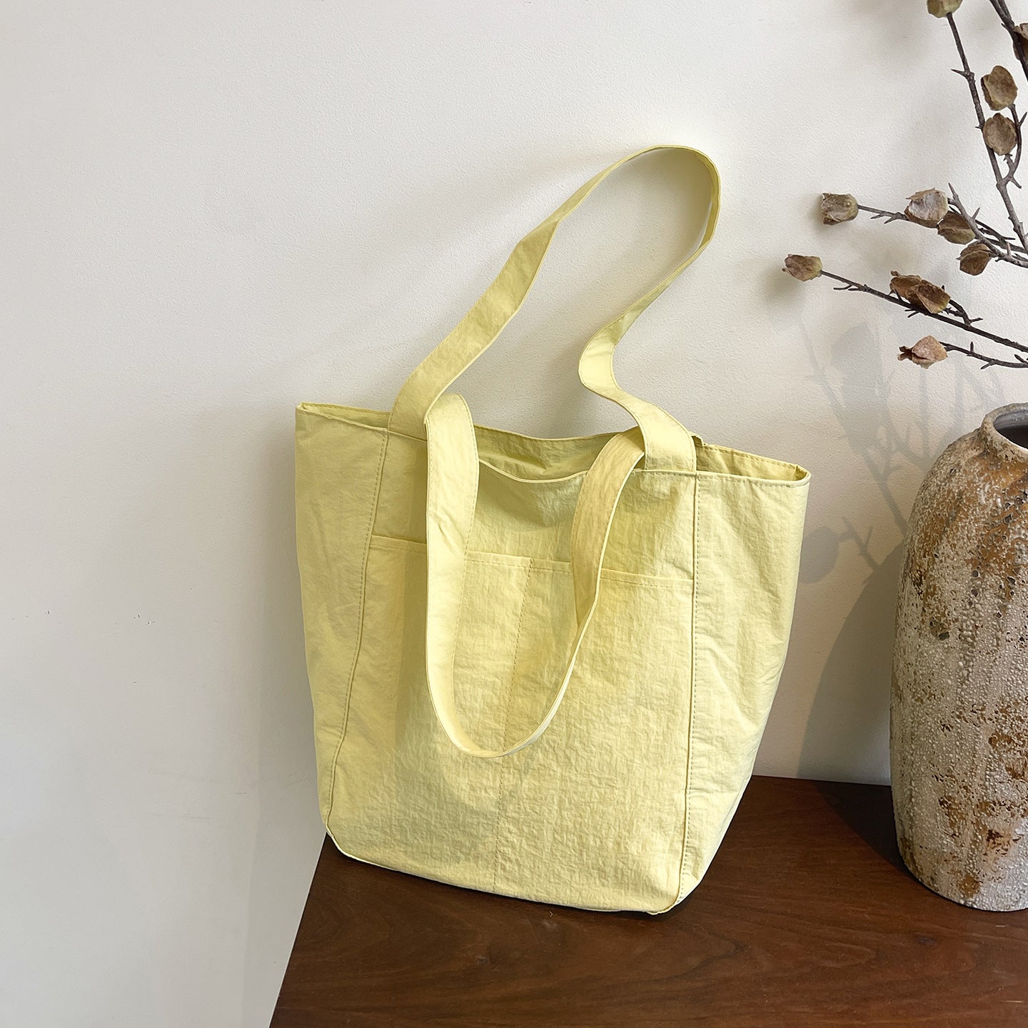 Women's Korean Spring Nylon Cloth Simple Underarm Bag