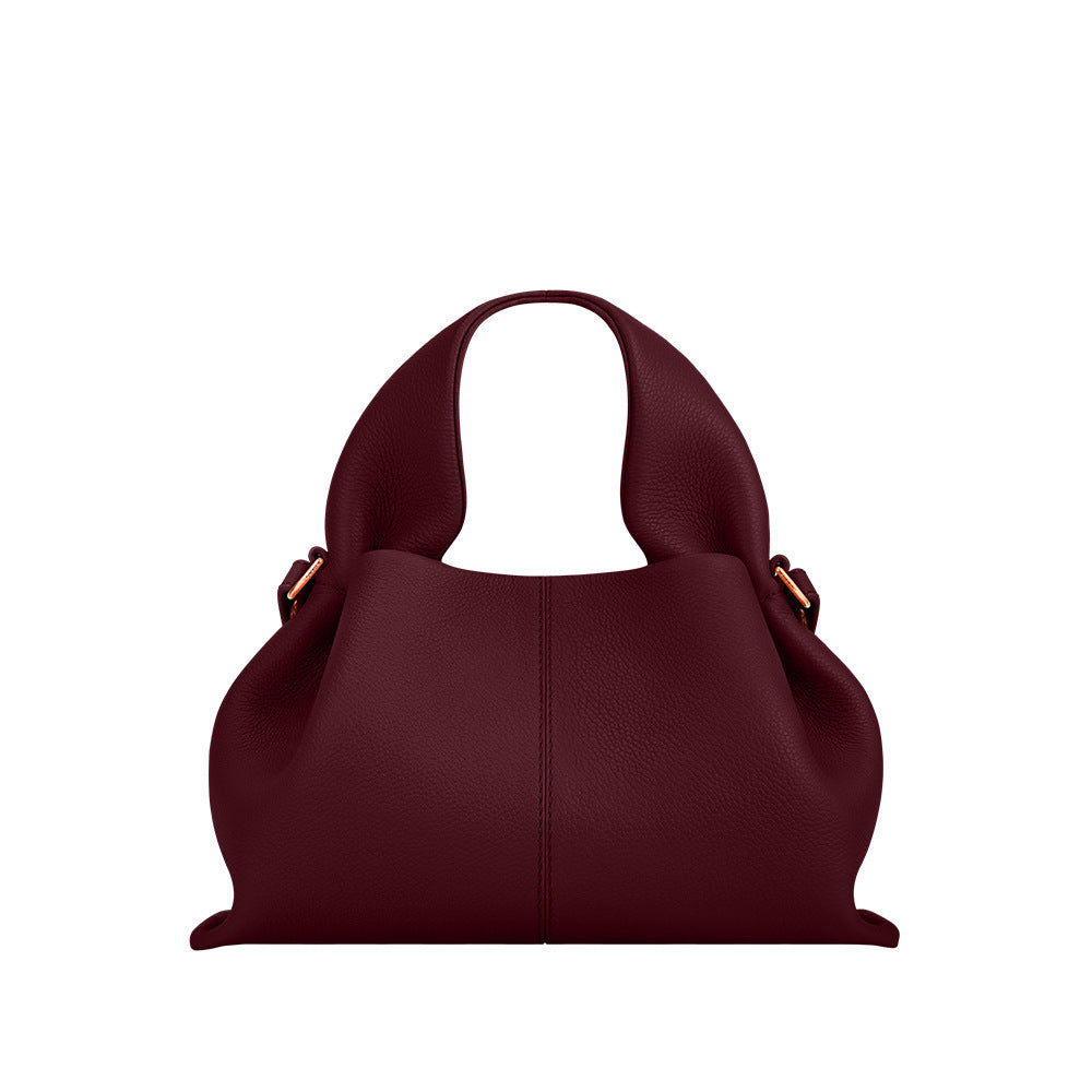 Women's Cloud Genuine Leather French Niche Dumpling Bags