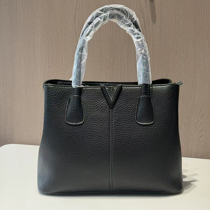 Women's Fashion Litchi Pattern High Quality Large Women's Handbag