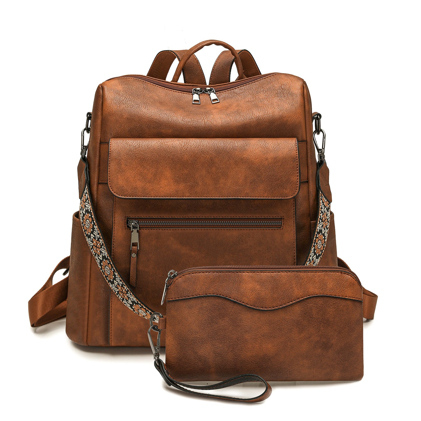 Women's Fashion Color Contrast Large Capacity Retro Bags
