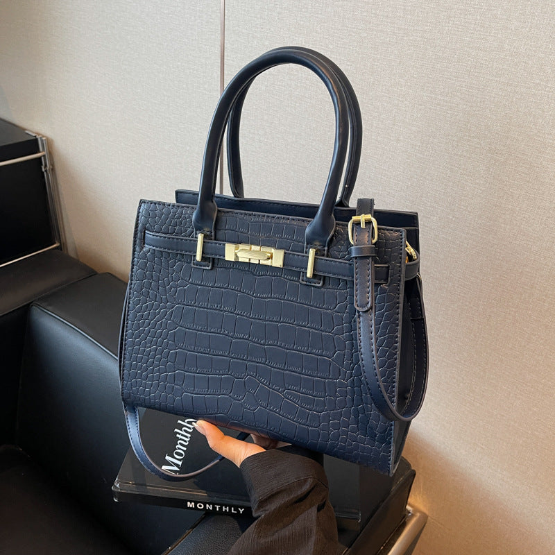 Women's Wedding Crocodile Pattern Portable Large High Shoulder Bags