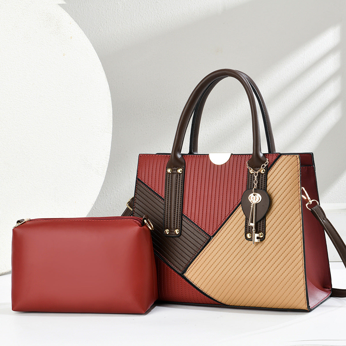 Trendy Two-piece Suit Mother Fashion Vintage Women's Handbag