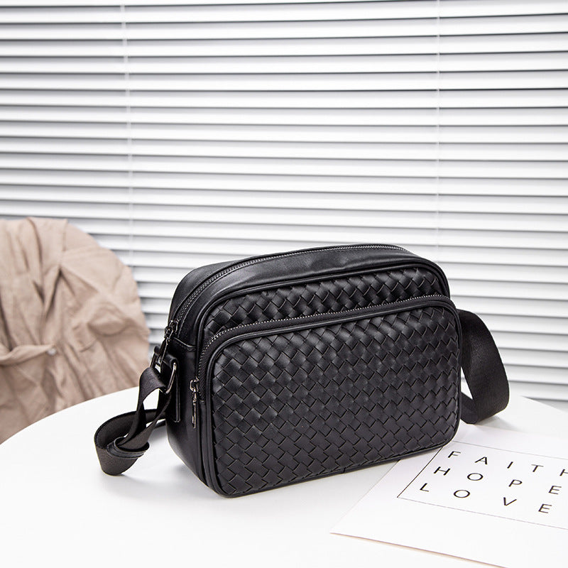 Men's Trendy High Quality Woven Large Capacity Men's Messenger Bag