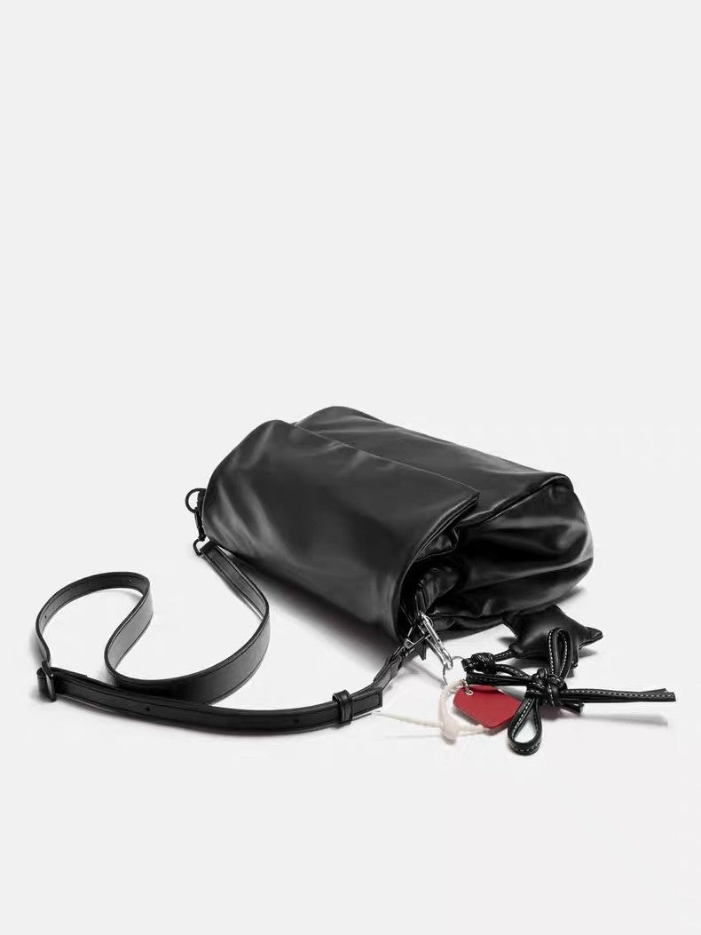 Women's & Men's Leather Flip Large Capacity Hobo Men's Messenger Bag