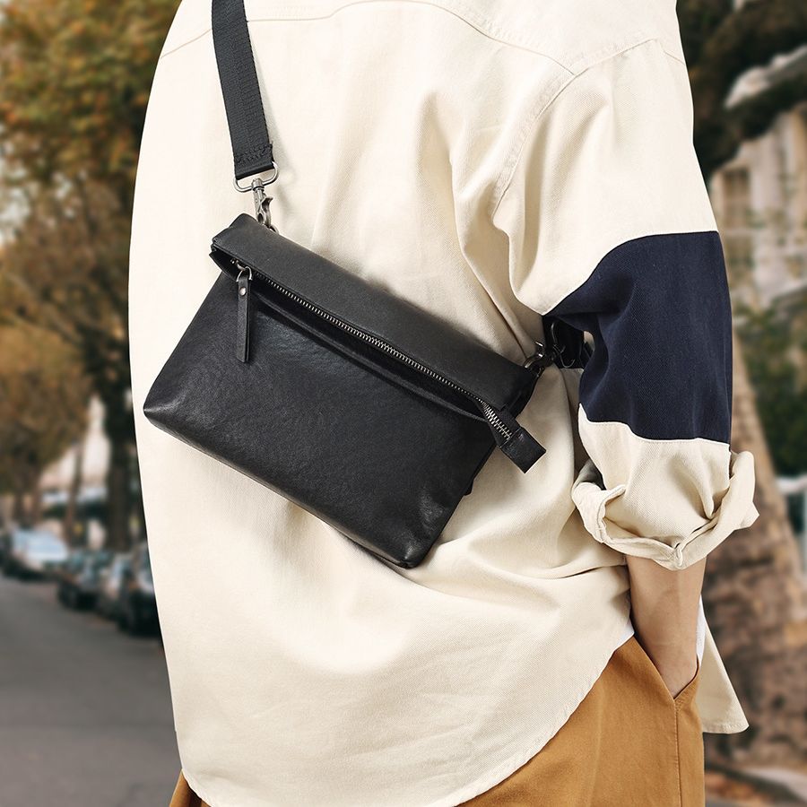 Men's Cowhide Genuine Leather Fashion Commuter Men's Messenger Bag