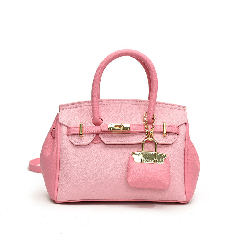 Women's Contrast Color Portable Design Large Capacity Women's Shoulder Bag