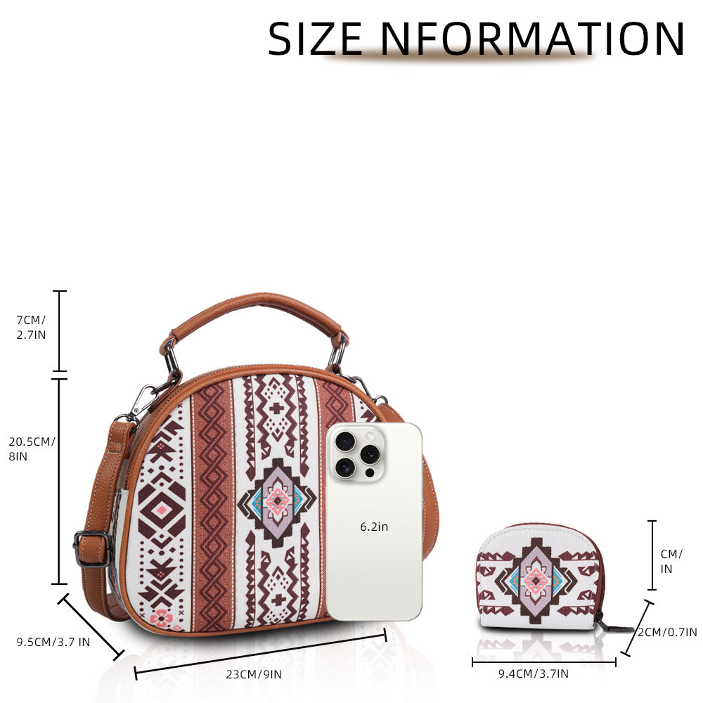 Bohemian Style Two-piece Shell Large Capacity Suitable For Women's Messenger Bag