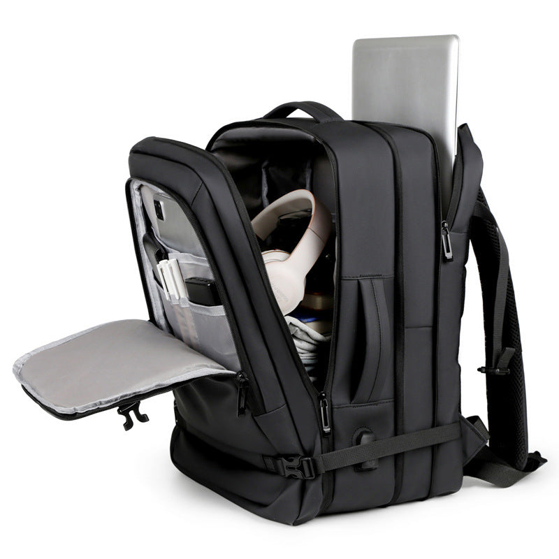 Men's Scalable Large Capacity Fashion Computer Inch Business Backpack